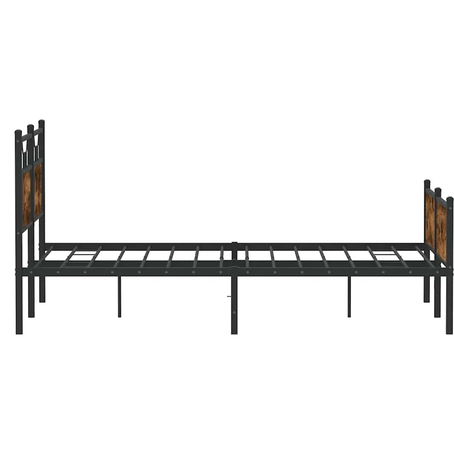 Cadre de lit sans matelas chêne fumé 140x200 cm bois ingénierie - 7