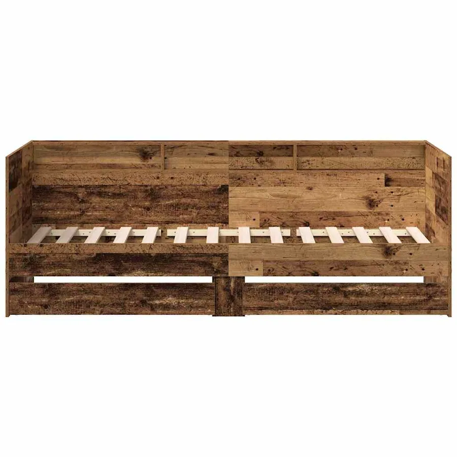 Lit d'appoint Bois Ancien 90 x 190 cm Bois d'ingénierie - 4