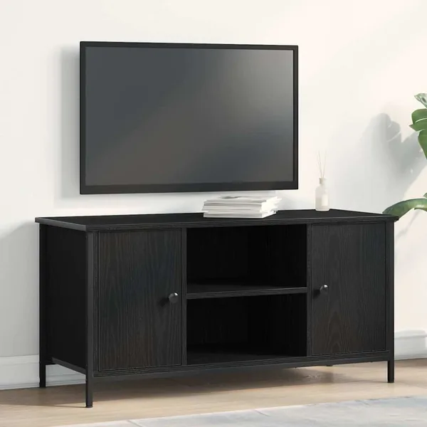 Meuble TV Chêne noir 100 x 40 x 50 cm Bois d'ingénierie