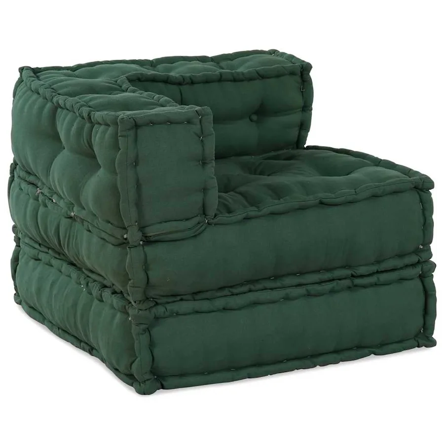 Canapé modulaire vert 70x70x54 tissu - 5