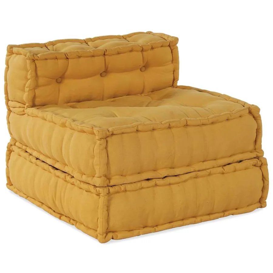Canapé modulaire jaune 70x70x54 tissu - 2