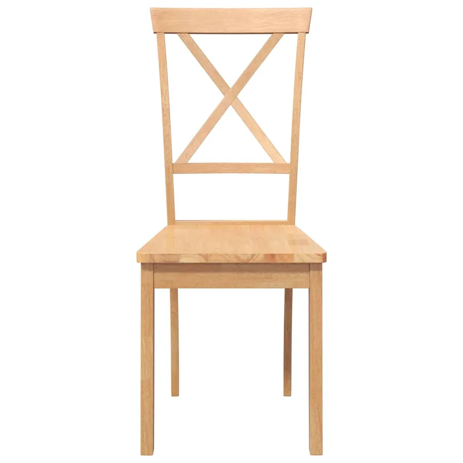 Chaises à manger 2 pcs bois massif caoutchouc - 5