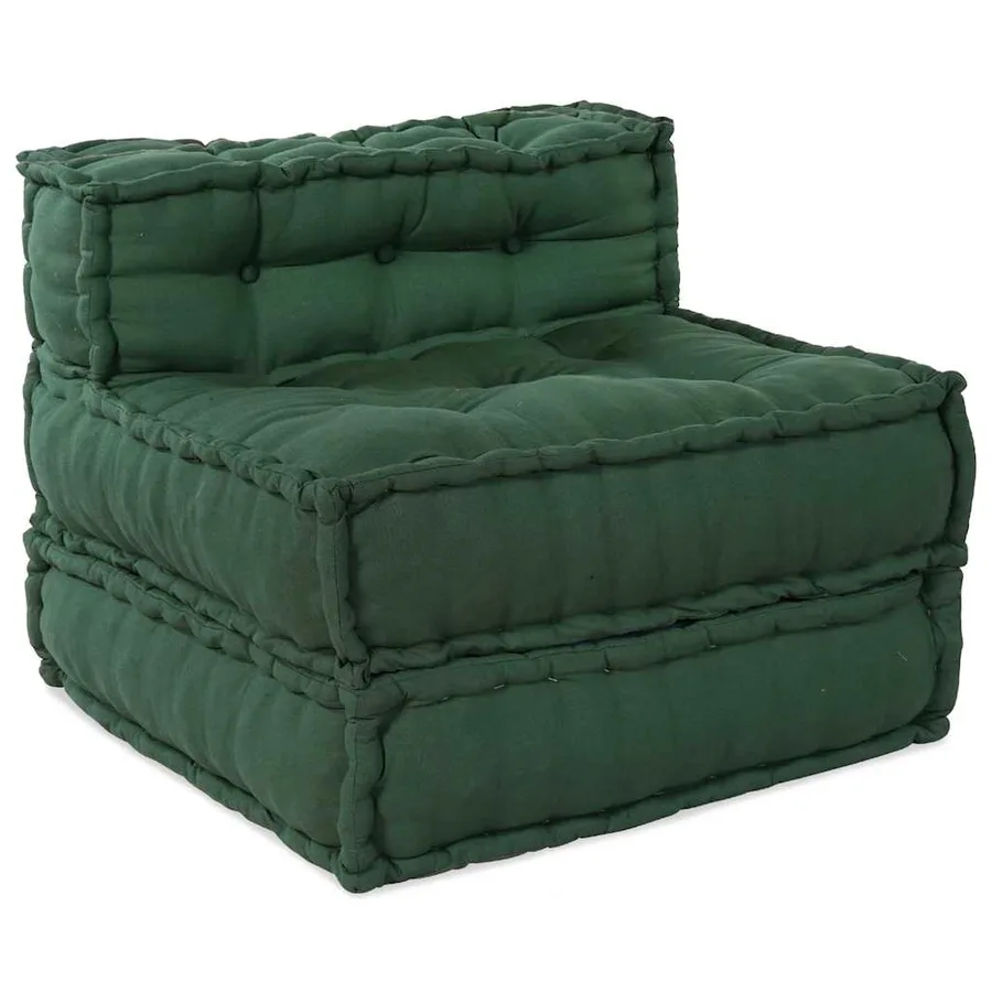 Unité de canapé modulaire 4 pcs Vert Tissu - 5