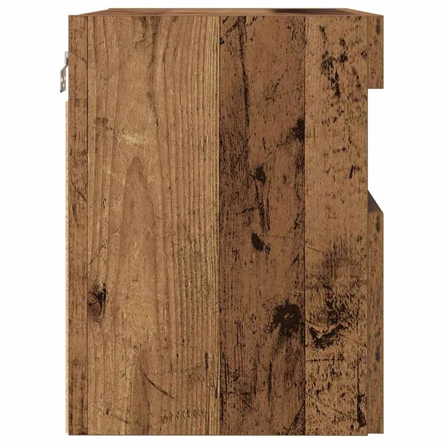 Meuble TV mural avec LED 2 pcs Bois ancien 60 x 30 x 40 cm - 8