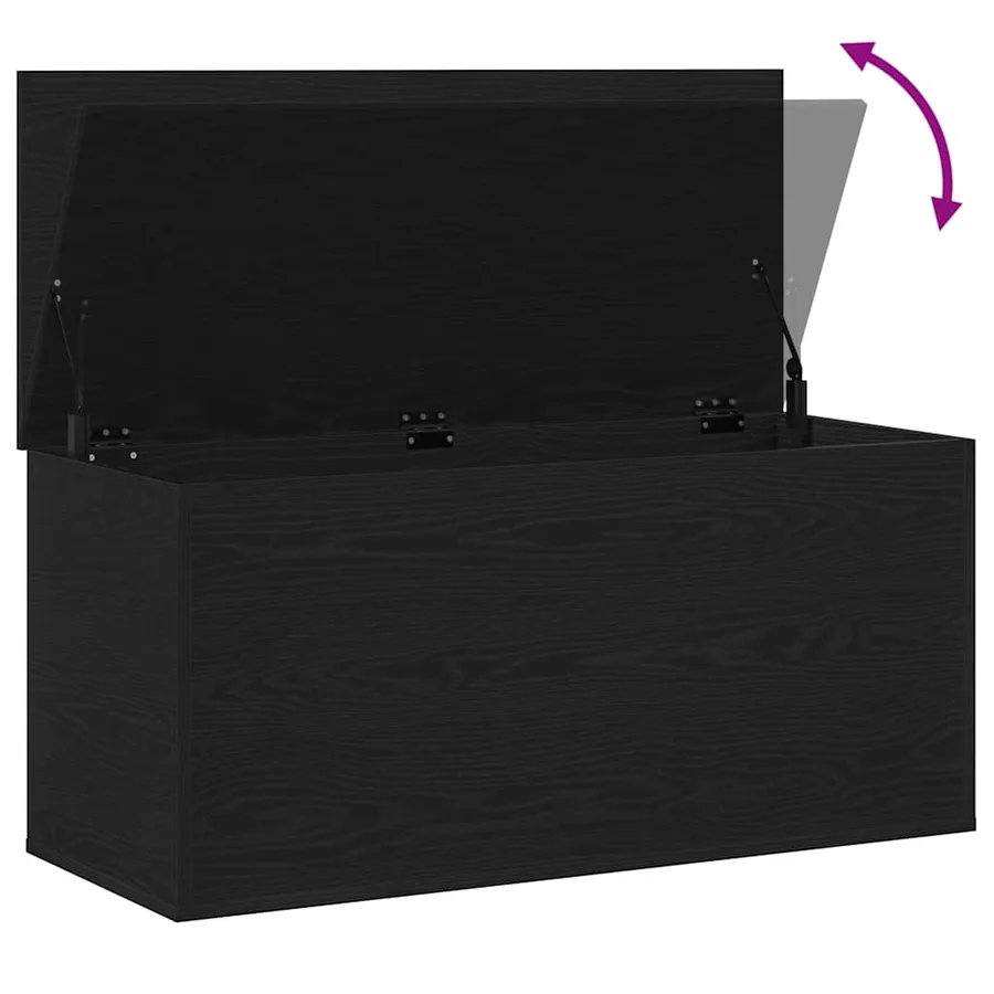 Boîte de Rangement avec stockage Chêne noir 100 x 42 x 46 cm - 8