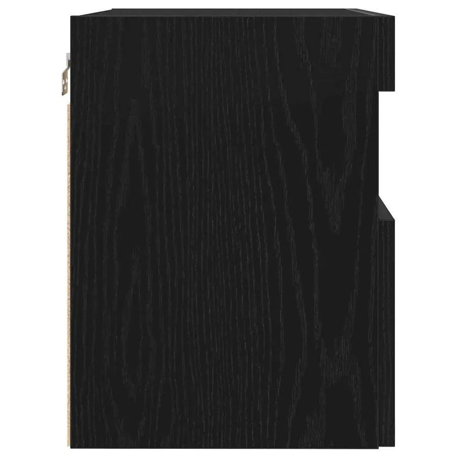 Meuble TV mural avec LED 2 pcs Chêne noir 60 x 30 x 40 cm - 8