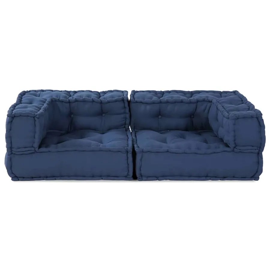 Unité de canapé modulaire 3 pcs Indigo 140 x 70 x 36 cm Tissu - 6
