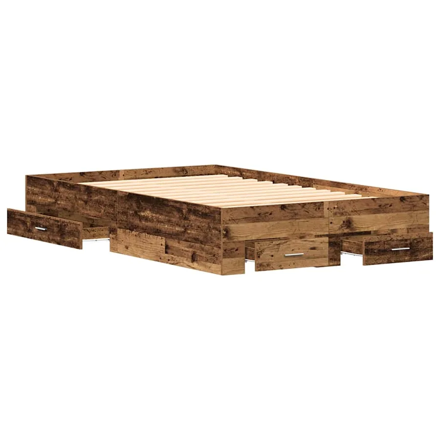Cadre de lit Bois Ancien 120 x 200 cm Bois d'ingénierie - 4