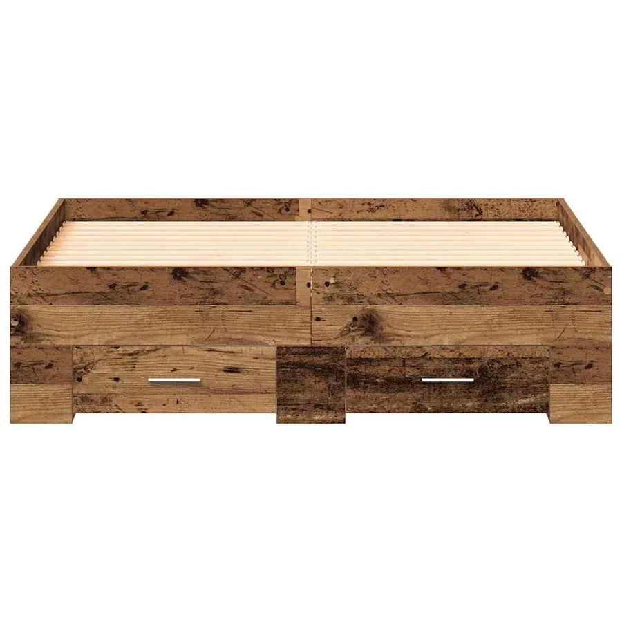 Cadre de lit Bois Ancien 120 x 200 cm Bois d'ingénierie - 5