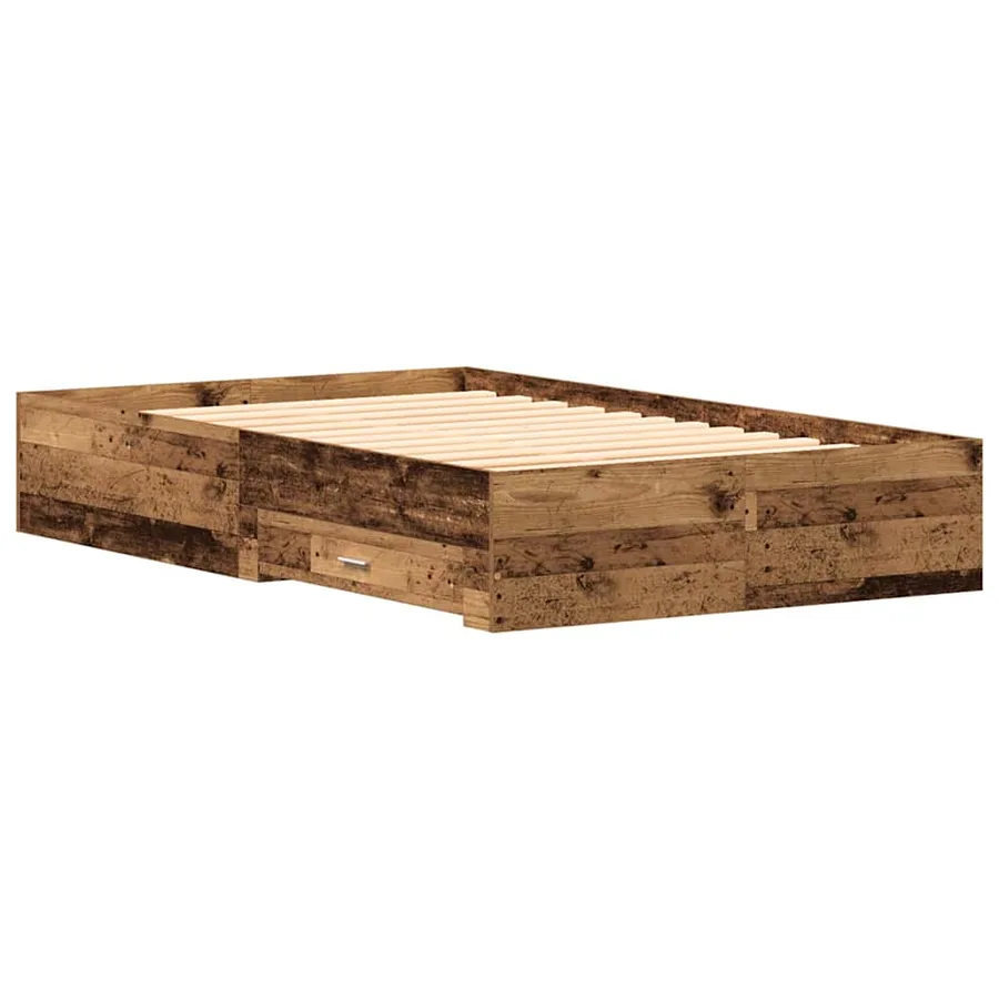 Cadre de lit Bois Ancien 120 x 200 cm Bois d'ingénierie - 7