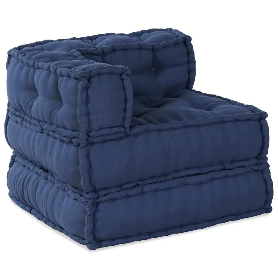 Unité de canapé modulaire 2 pcs Indigo 140 x 70 x 56 cm Tissu - 3