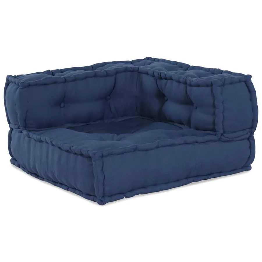 Unité de canapé modulaire 2 pcs Indigo 140 x 70 x 56 cm Tissu - 4
