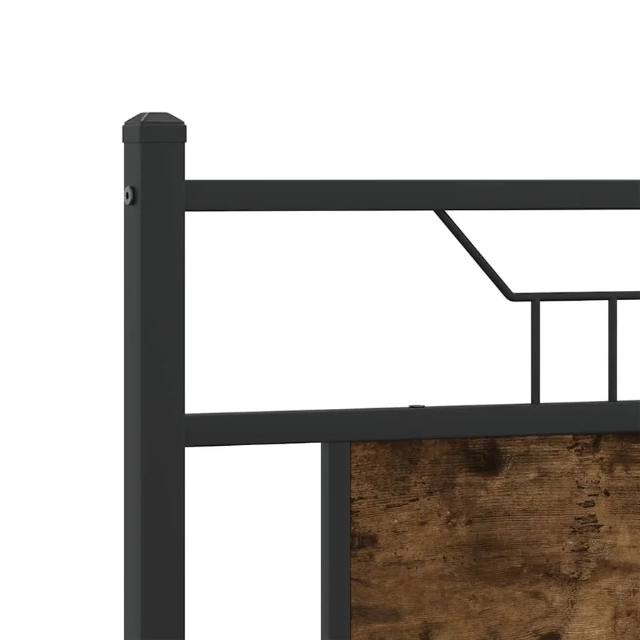 Cadre de lit sans matelas chêne fumé 137x190 cm bois ingénierie - 9