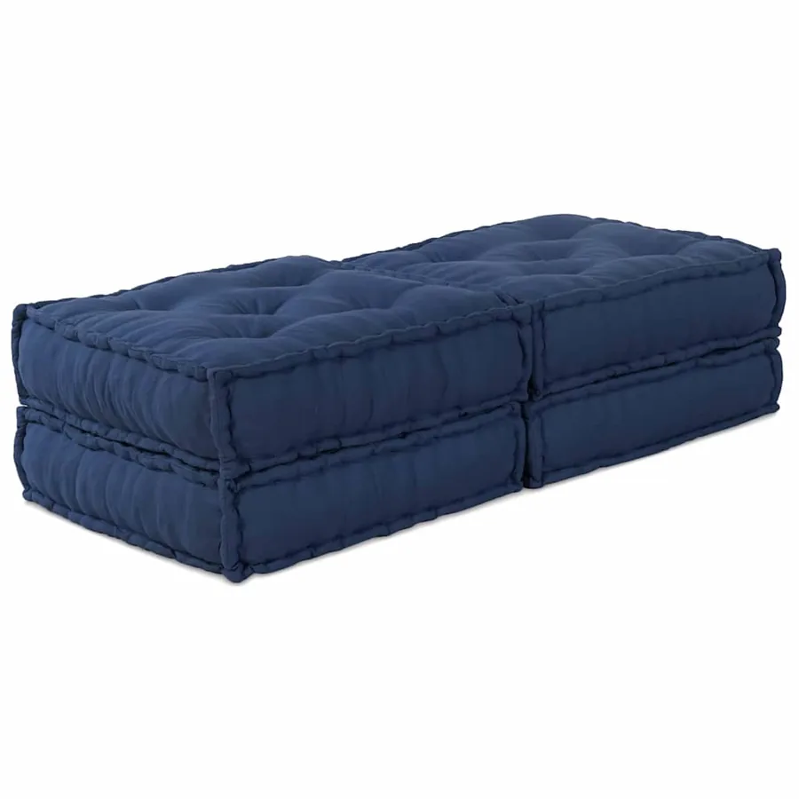 Unité de canapé modulaire 2 pcs Indigo 140 x 70 x 36 cm Tissu