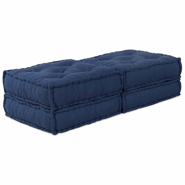 Unité de canapé modulaire 2 pcs Indigo 140 x 70 x 36 cm Tissu