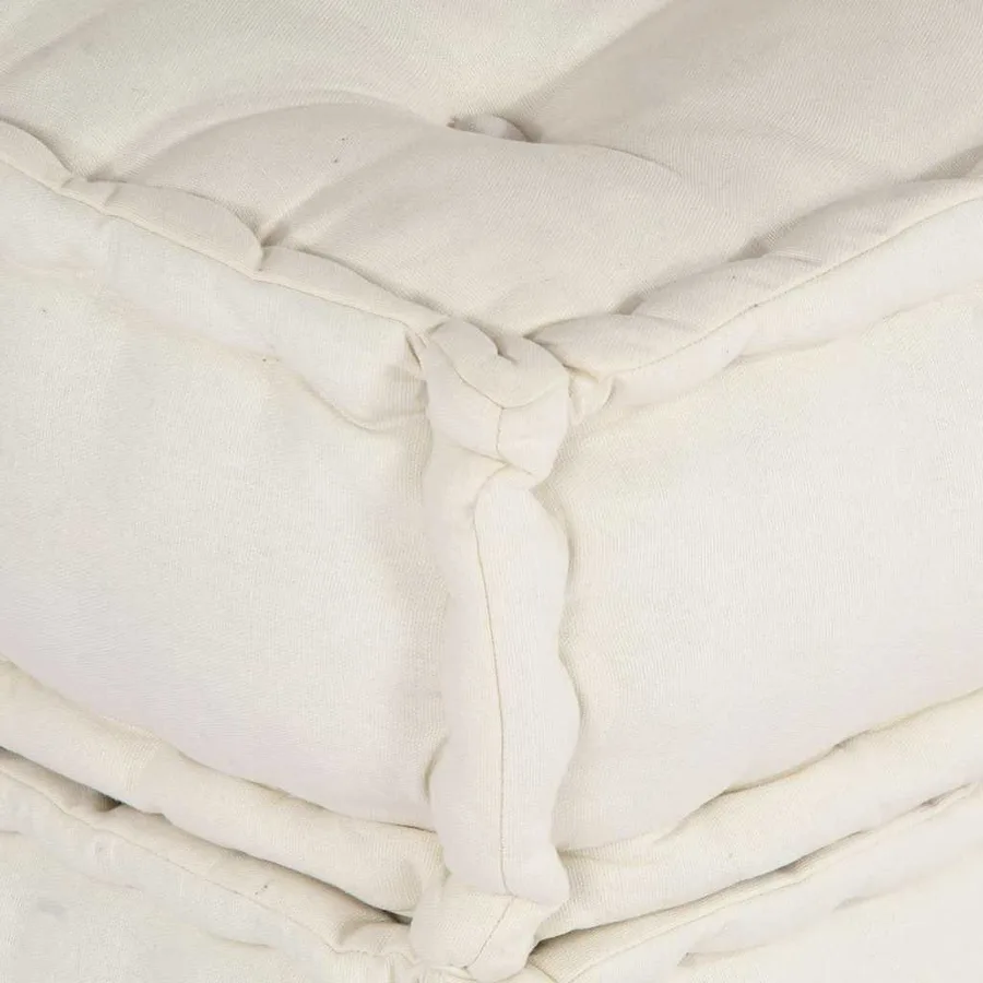 Unité de canapé modulaire 2 pcs Crème 140 x 70 x 36 cm Tissu - 6