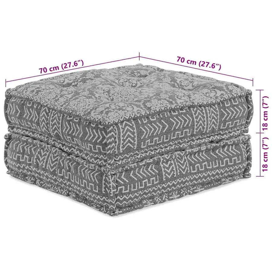 Unité de canapé modulaire Gris clair 70 x 70 x 36 cm Tissu - 8