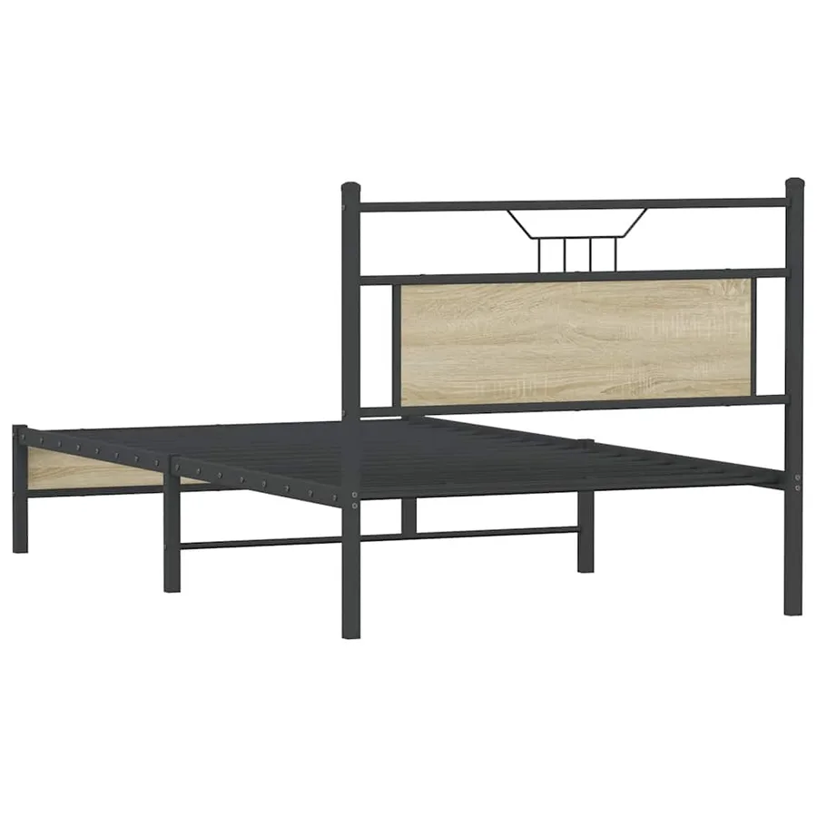 Cadre de lit sans matelas chêne sonoma 100x190 cm - 8