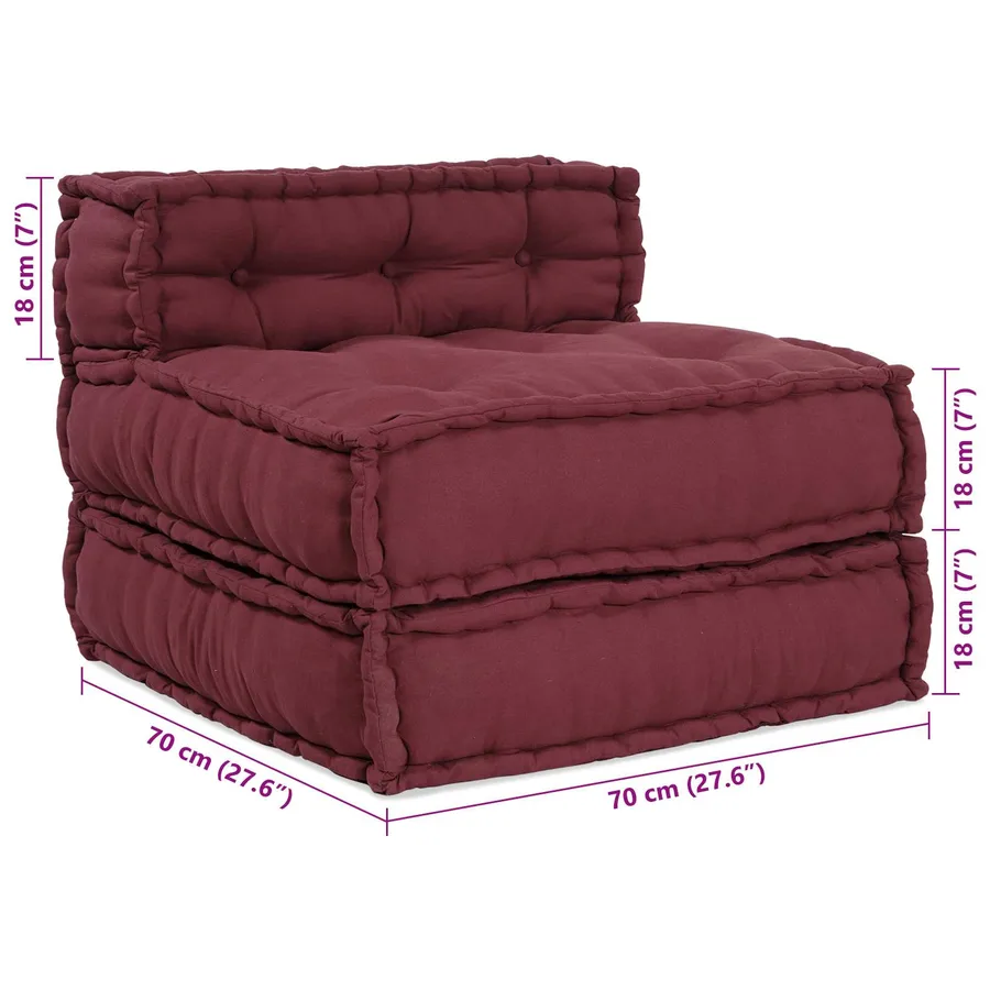 Unité de canapé modulaire 4 pcs Marron Tissu - 11