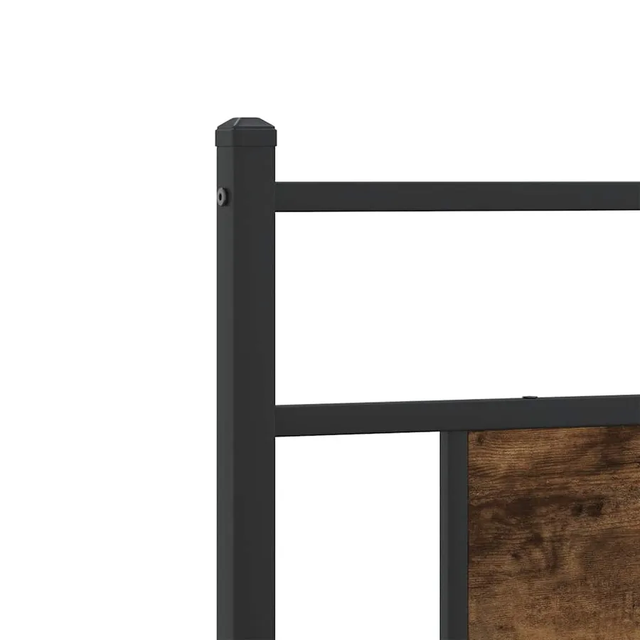 Cadre de lit sans matelas chêne fumé 90x200cm bois d'ingénierie - 9