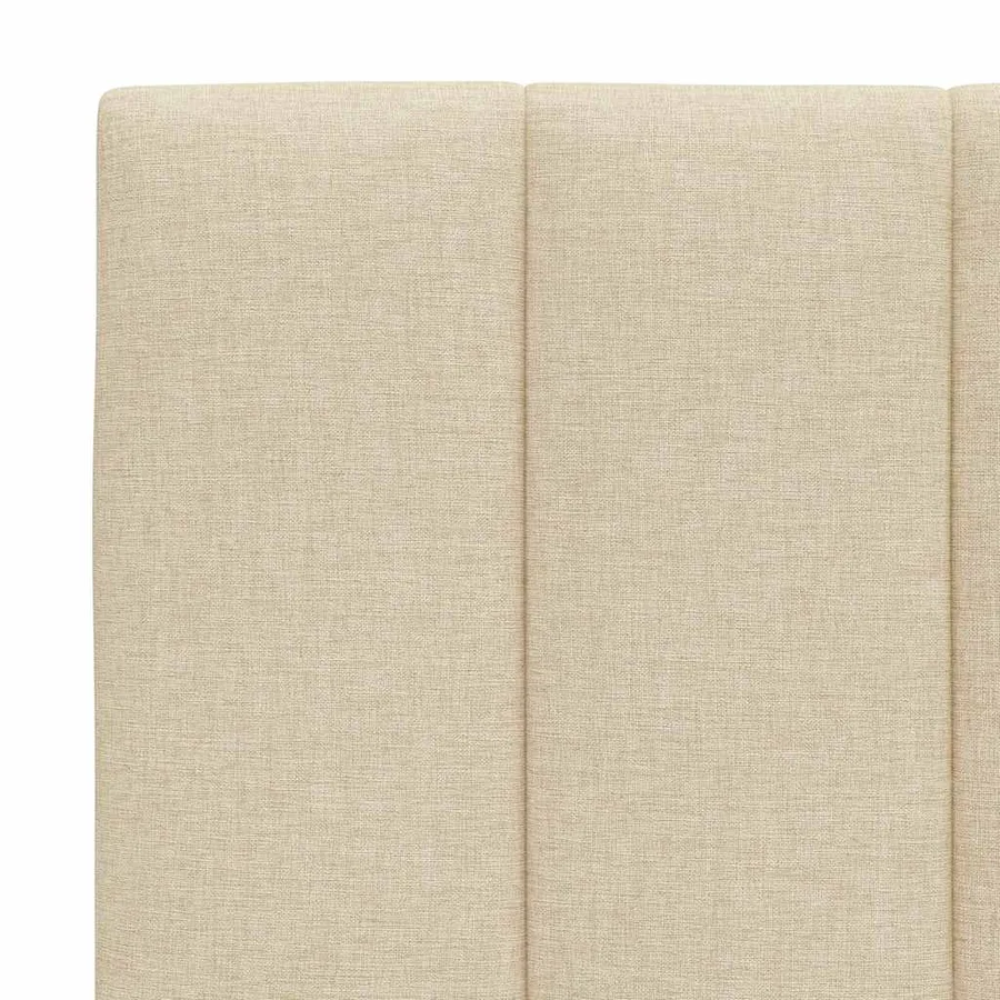 Cadre de lit sans matelas Hanko crème 80x200 cm tissu - 12