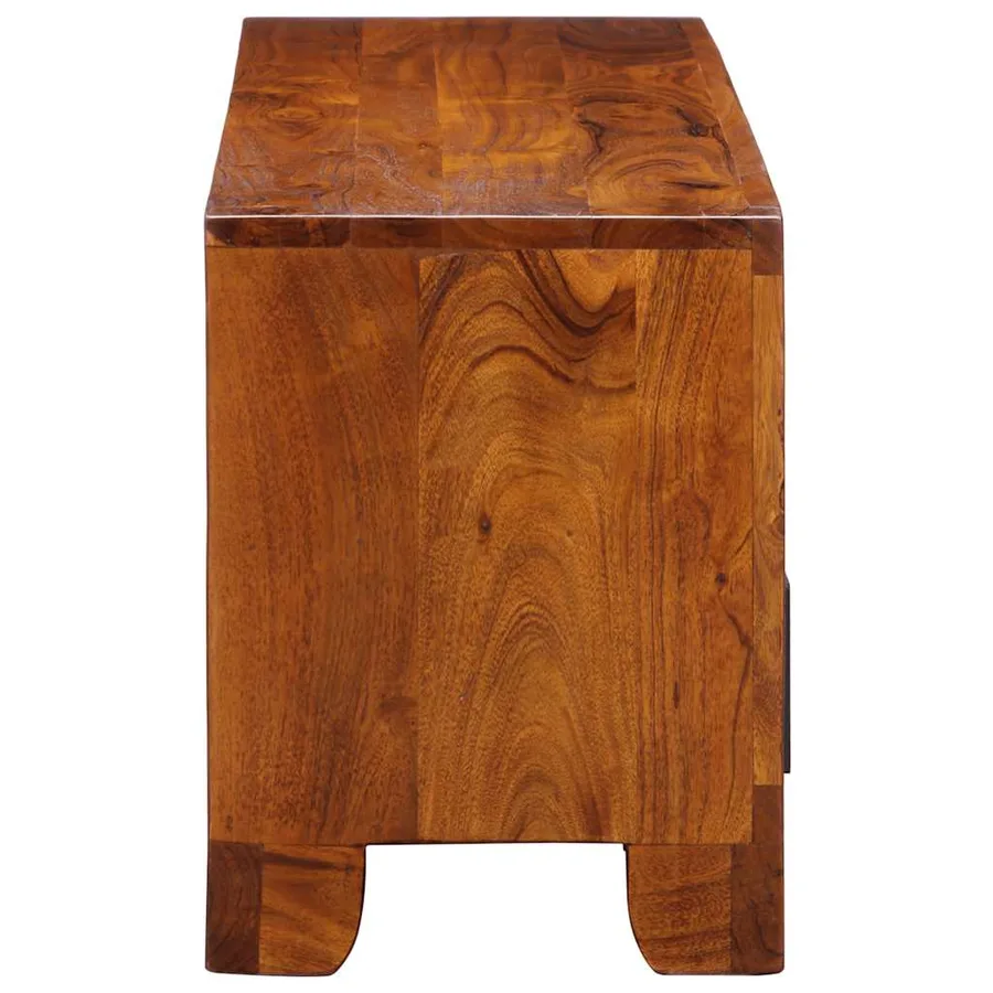 Meuble TV multicolore 110x30x40 bois d'acacia massif - 6