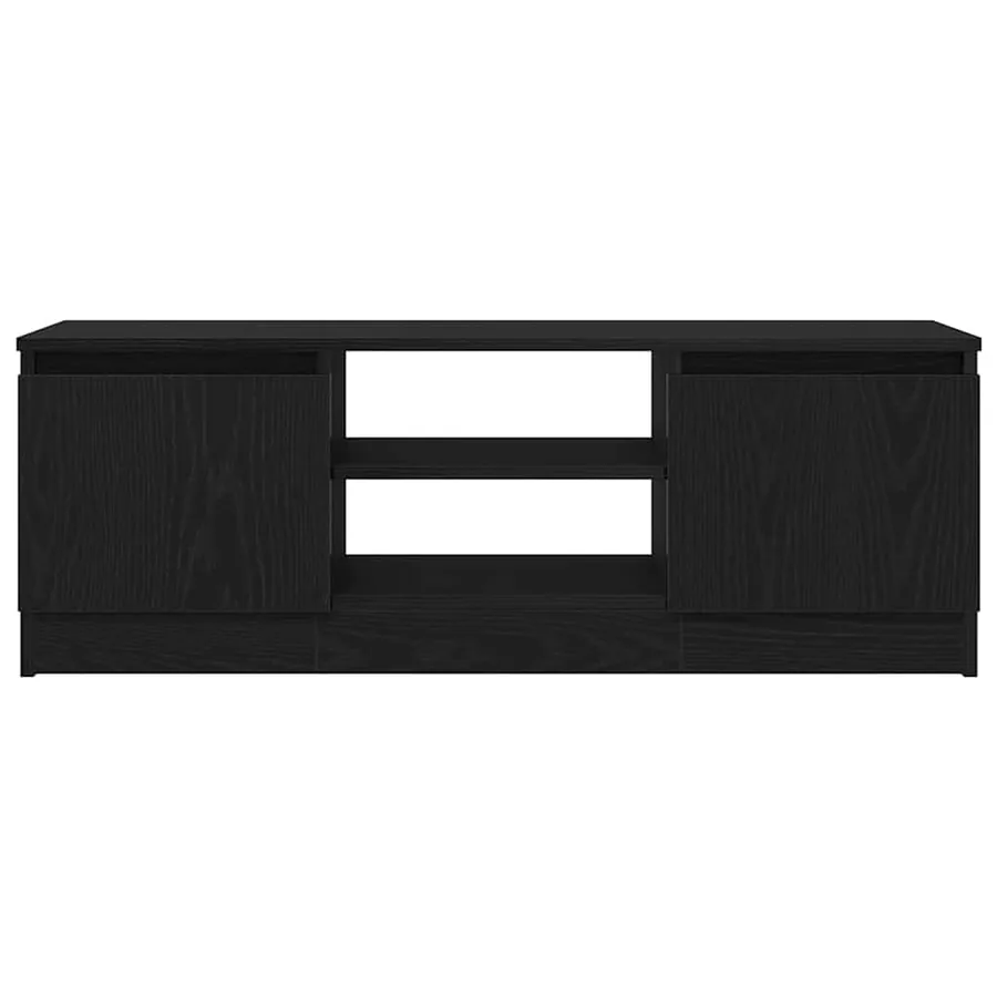 Meuble TV chêne noir 102x30x36 cm bois d'ingénierie - 6