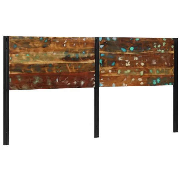 Tête de lit 200 cm bois massif récupéré et fer