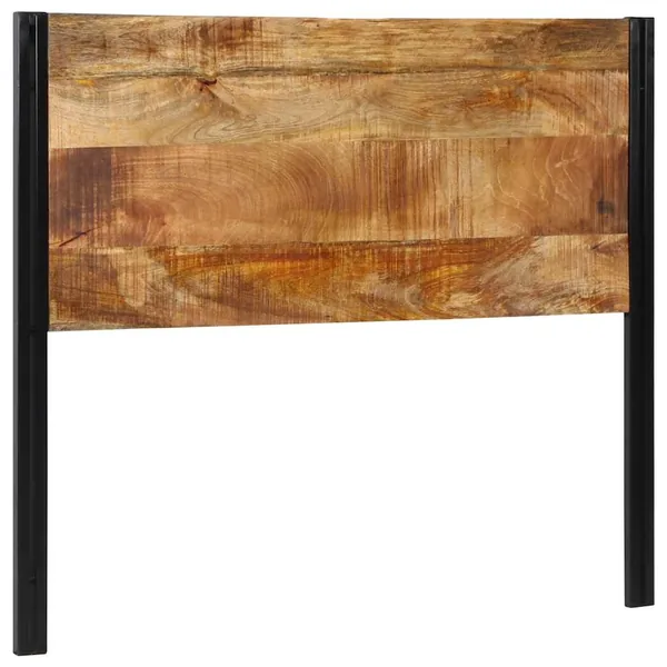 Tête de lit 120 cm bois massif manguier et fer