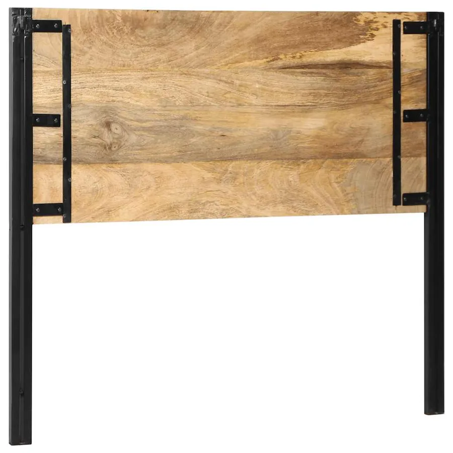 Tête de lit 120 cm bois massif manguier et fer - 5