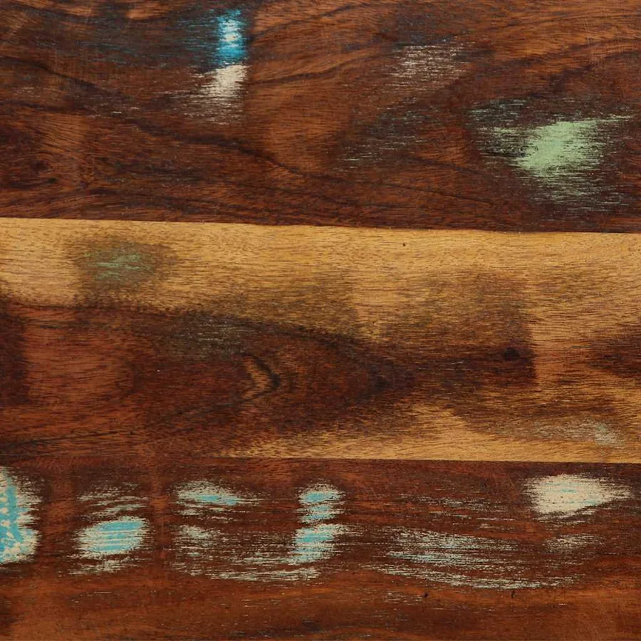 Tête de lit 100 cm bois massif récupéré et fer - 10
