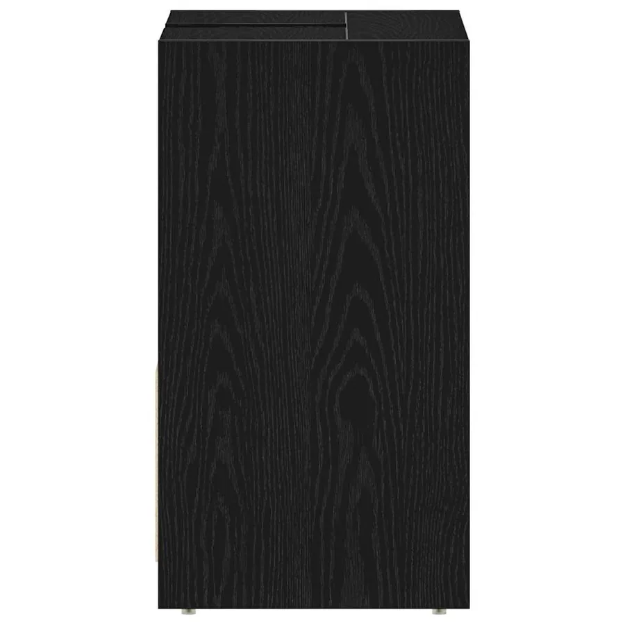 Armoire de bain chêne noir 60x33x60 cm bois d'ingénierie - 7