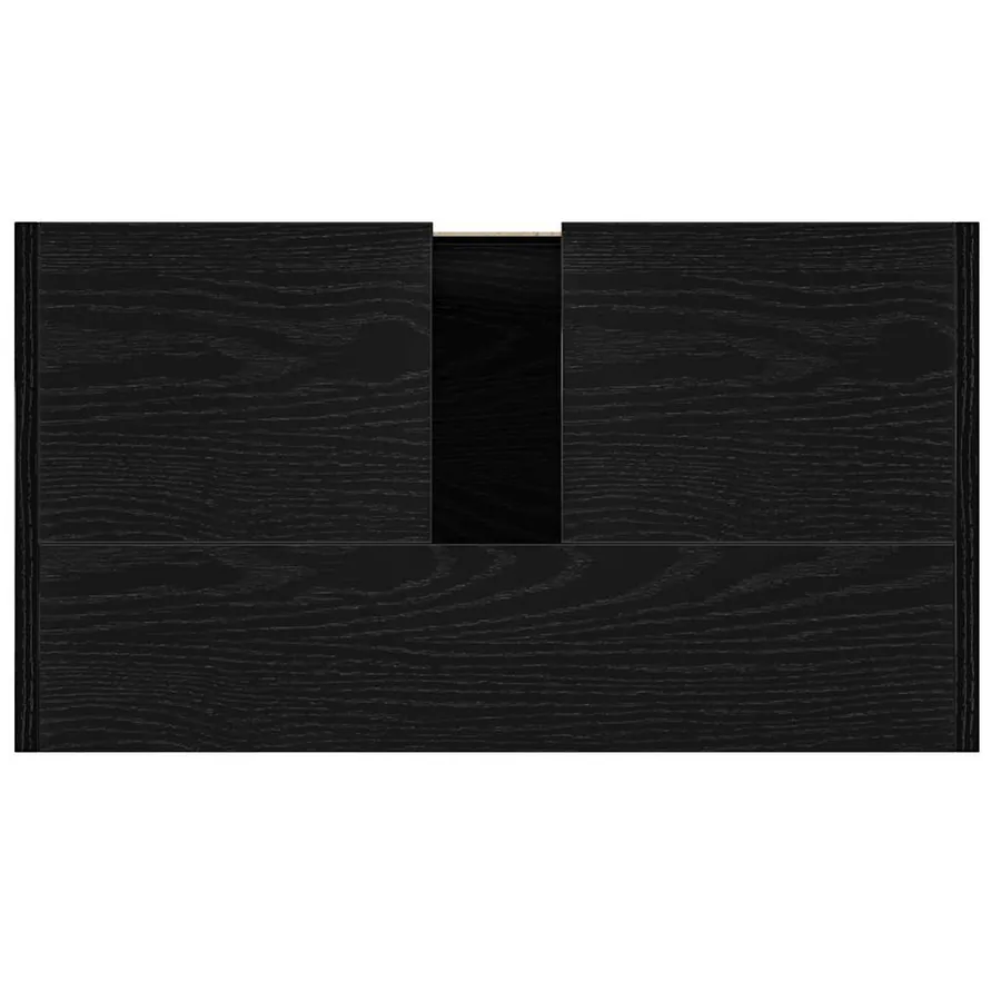 Armoire de bain chêne noir 60x33x60 cm bois d'ingénierie - 9