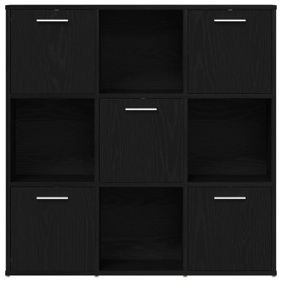 Bibliothèque en chêne noir 90 x 28 x 90 cm bois d'ingénierie - 6