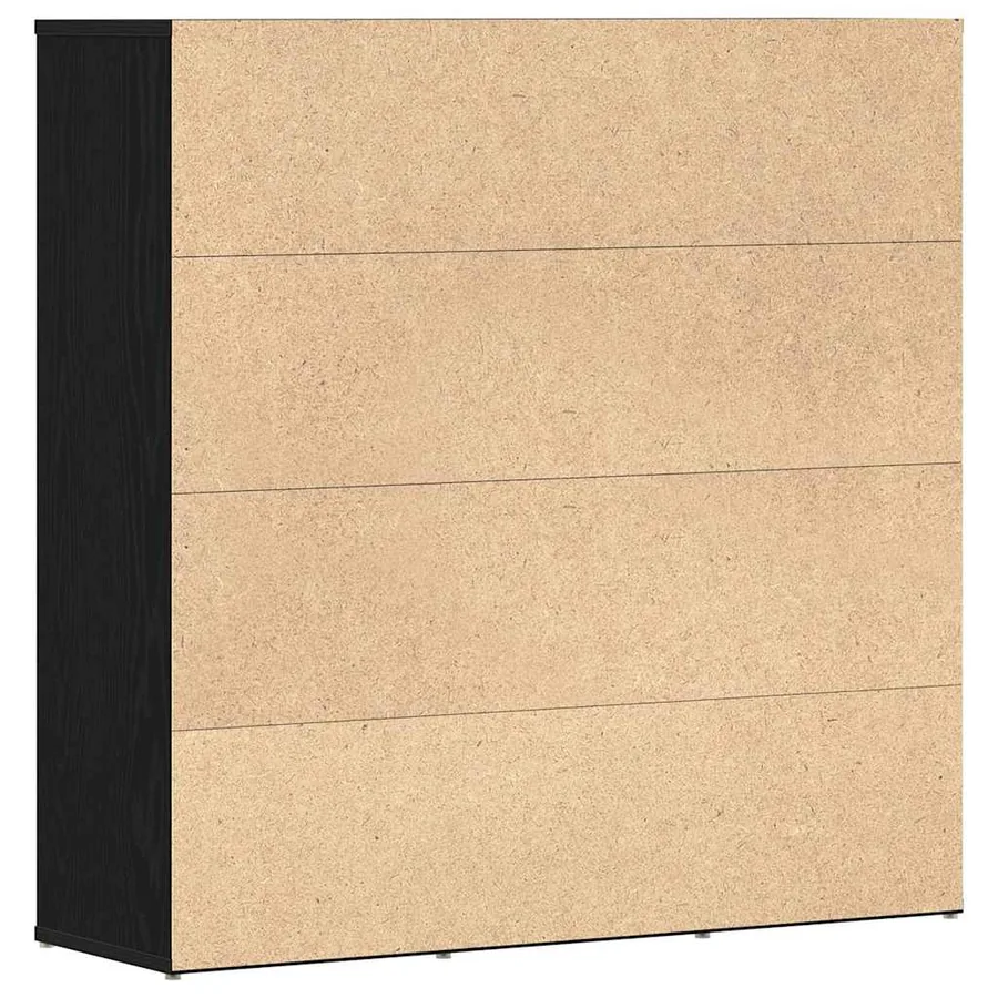 Bibliothèque en chêne noir 90 x 28 x 90 cm bois d'ingénierie - 8