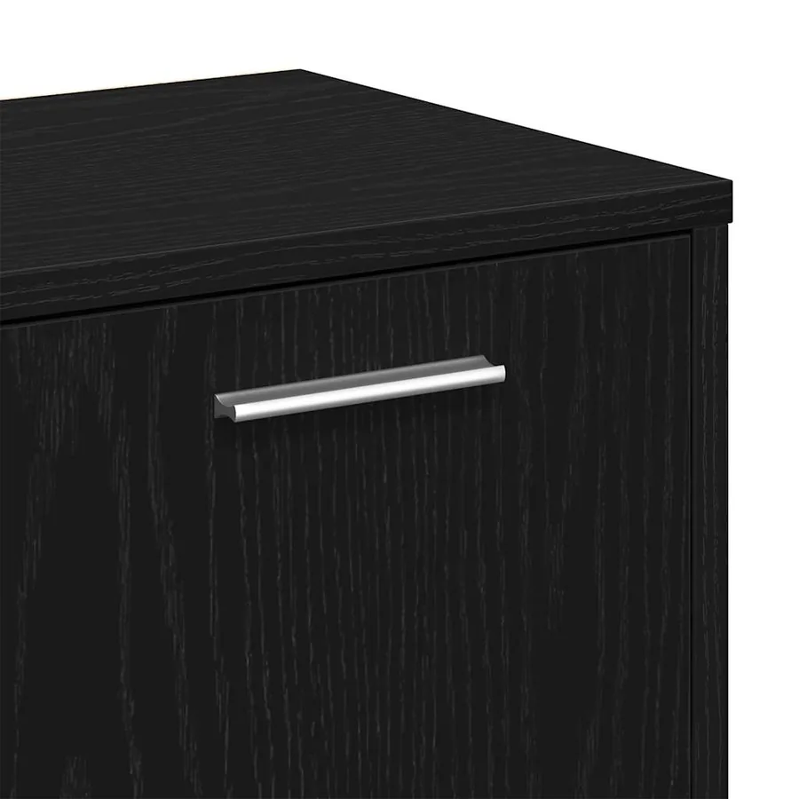 Bibliothèque en chêne noir 90 x 28 x 90 cm bois d'ingénierie - 9