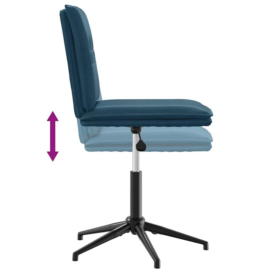 Chaises à manger lot de 2 Bleu Velours - 7