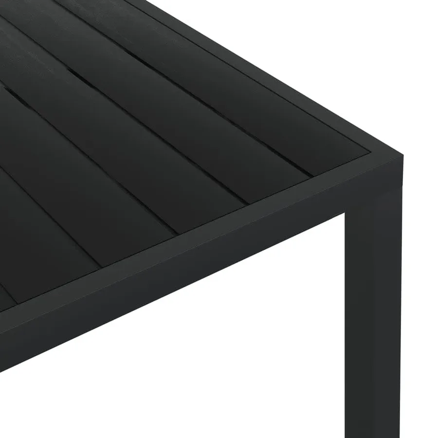 Ensemble à manger de jardin coussins 7pcs Résine tressée Noir - 13