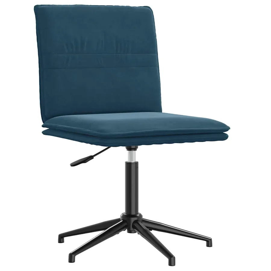 Chaises à manger lot de 4 Bleu Velours - 3
