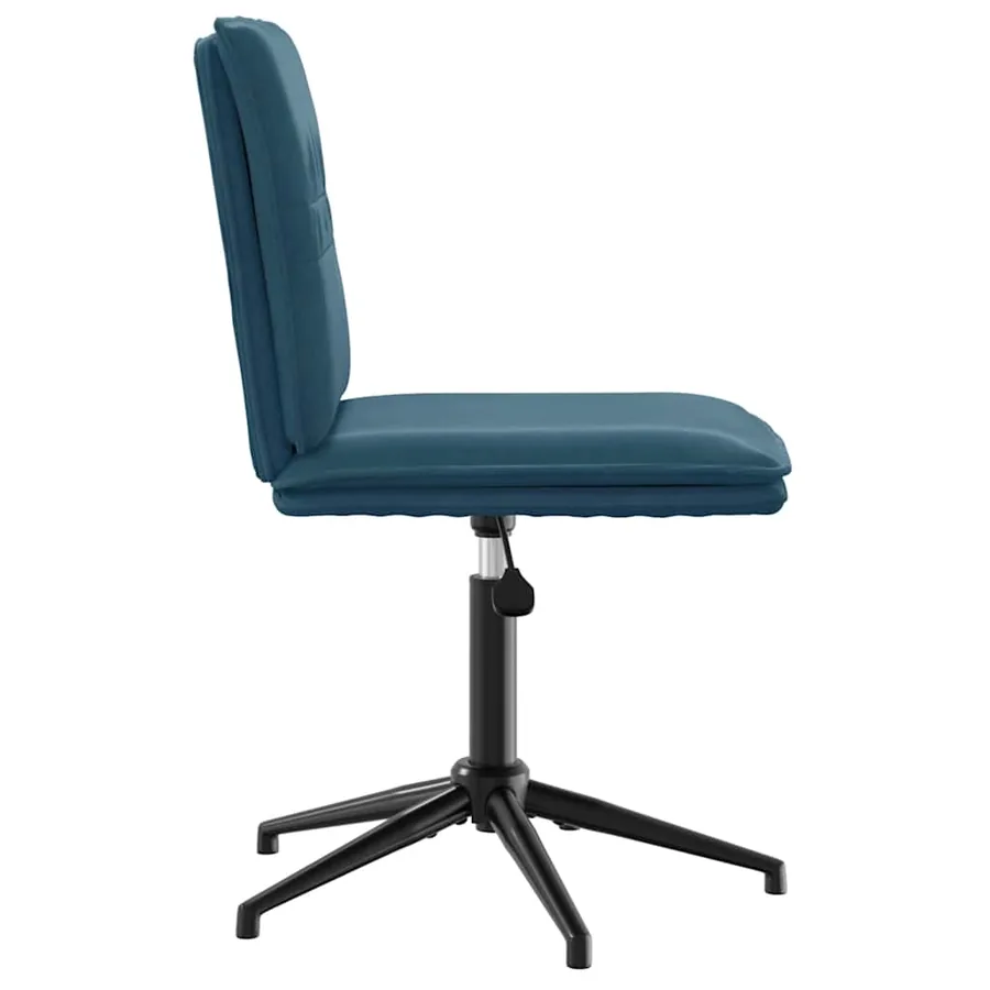 Chaises à manger lot de 4 Bleu Velours - 5