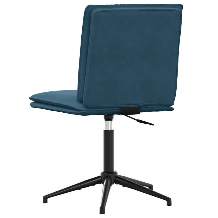Chaises à manger lot de 4 Bleu Velours - 6