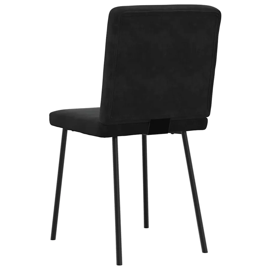 Chaises à manger lot de 6 noir velours - 6