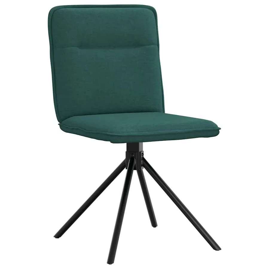 Chaises à manger lot de 4 vert foncé tissu - 3