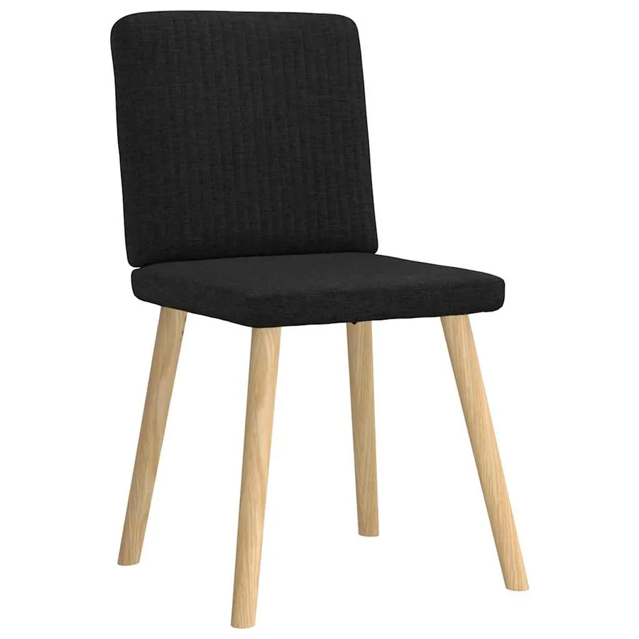 Chaises à manger lot de 6 noir tissu - 3
