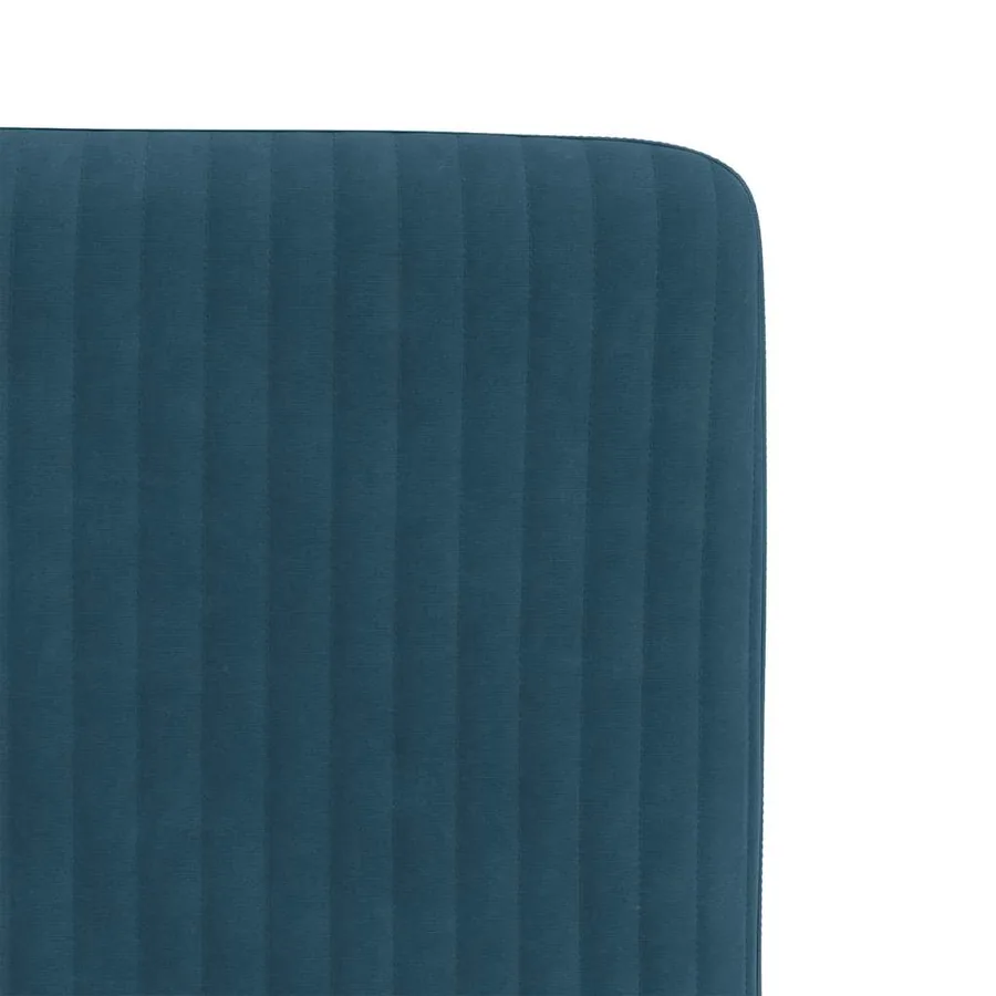 Chaises à manger lot de 2 Bleu Velours - 7