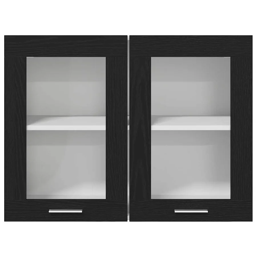 Armoire suspendue avec étagère Lyon Chêne noir 80 x 31 x 60 cm - 7