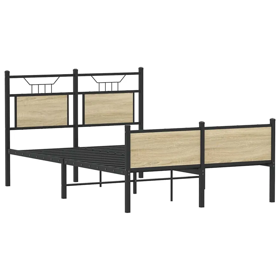 Cadre de lit sans matelas chêne sonoma 120x200 cm - 3