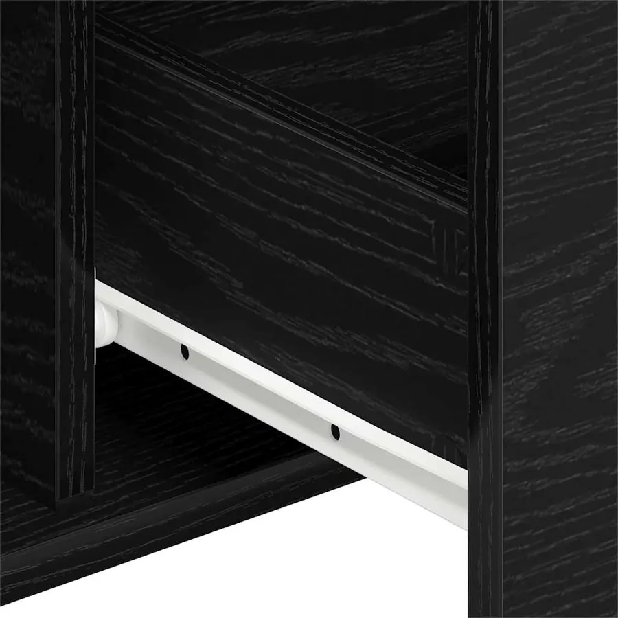 Buffet Chêne noir 101,5 x 35 x 70 cm Bois d'ingénierie - 10