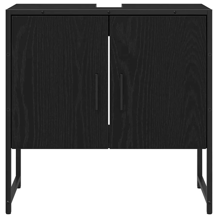 Ensemble de mobilier de salle de bain avec étagère 3 pcs Noir - 9