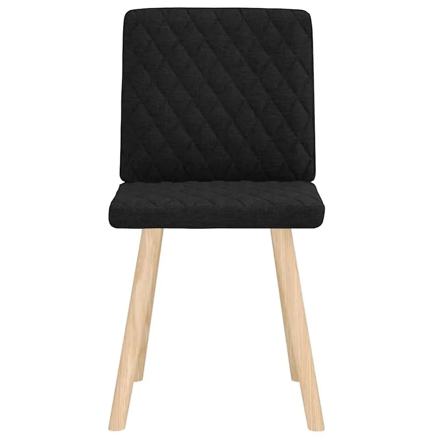 Chaises à manger lot de 2 noir tissu - 3